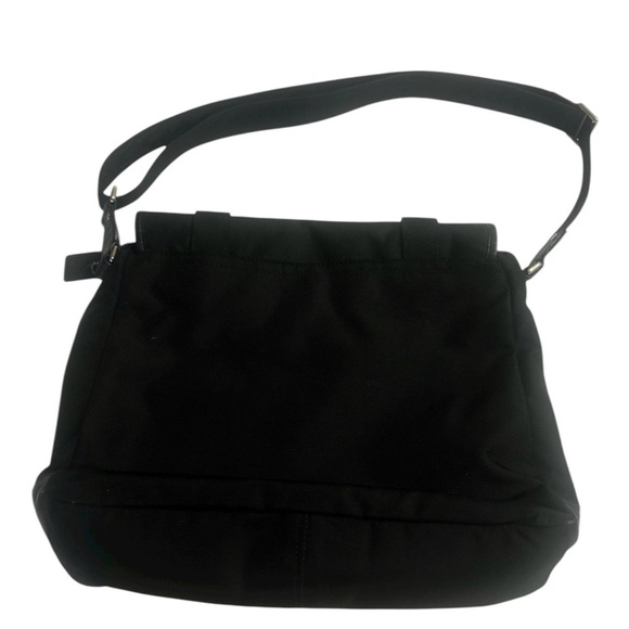 Coach Messenger Bag Black Nylon Leather Trim Crossbody Laptop Bag F70422 New - Picture 2 of 11